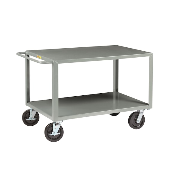 Utility Cart, 12 ga. Steel, 5000 lb Load Capacity, 2 Shelves, 24" W